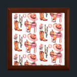 Western pink orange cowgirl gift box<br><div class="desc">Western pink orange cowgirl gift box.</div>