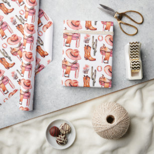 Western wrapping paper kids