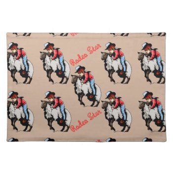Western Placemats Rodeo Cowboy Mutton Busting by RODEODAYS at Zazzle