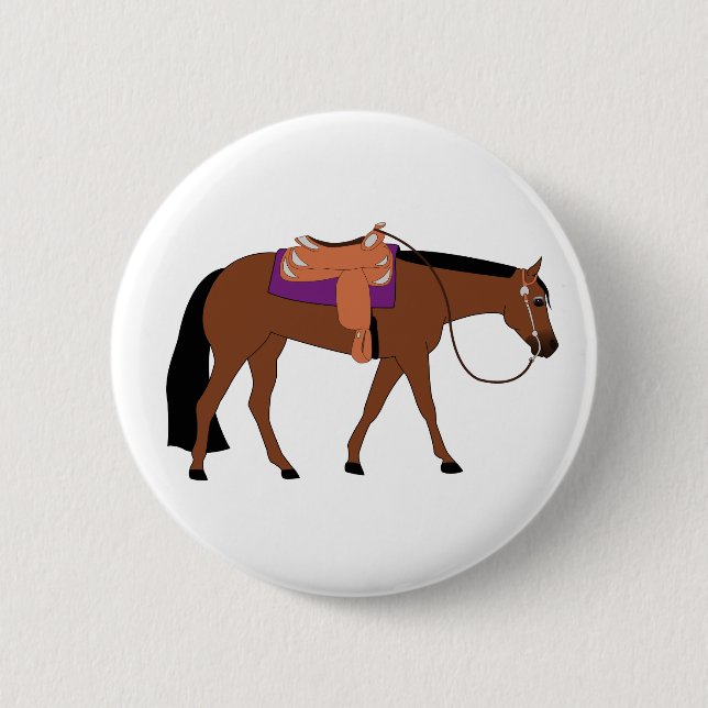 Western Pleasure Horse Pinback Button (Front)