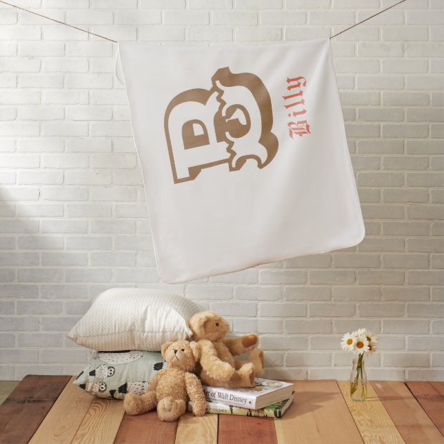 Western pride Personalized Monogram Baby Blanket (In Situ)