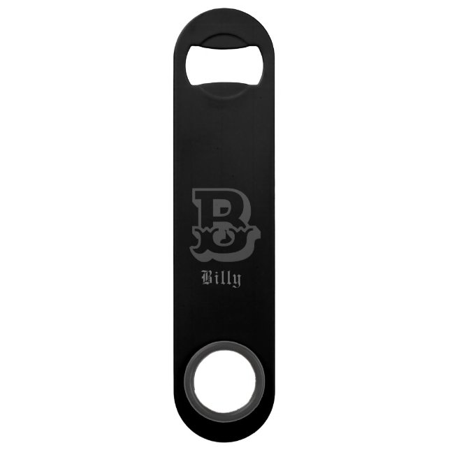 Western pride Personalized Monogram Bar Key (Front)