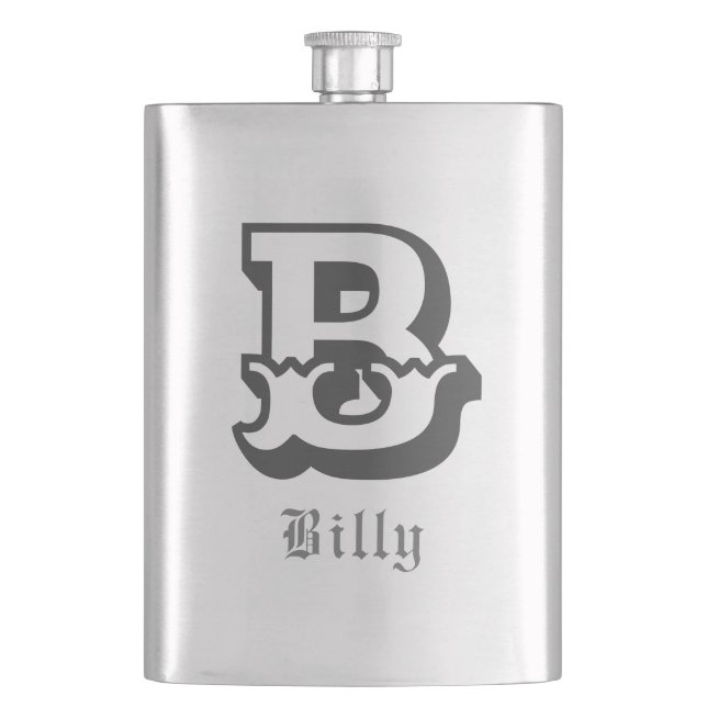 Western pride Personalized Monogram Flask (Front)
