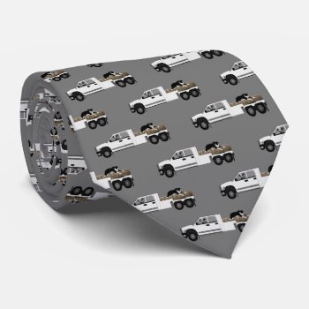 Western Ranch Cowboy In Truck With Hay And Dog Neck Tie by RODEODAYS at Zazzle
