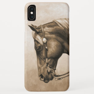 Western Ranch Horse Old Photo Sepia iPhone XS Max Case