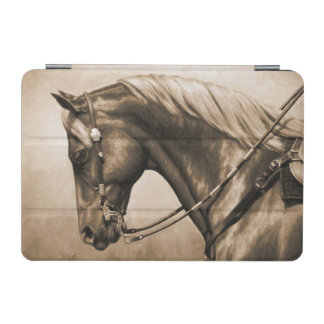 Western Ranch Horse Old Photo Sepia iPad Mini Cover