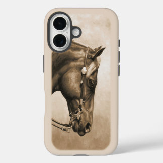 Western Ranch Horse Old Photo Sepia iPhone 16 Case