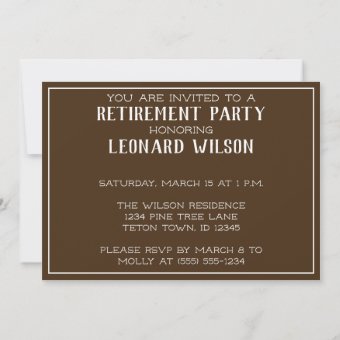 Western Ranch Retirement Party Invitation | Zazzle