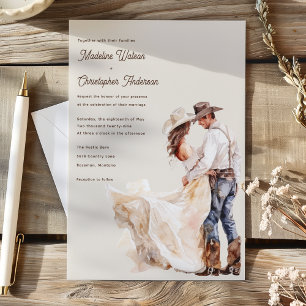Western Ranch Rustic Wedding Invitation