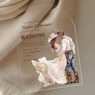Western Ranch Wedding Arch Invitation