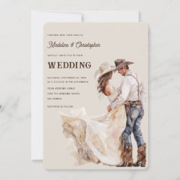 Western Ranch Wedding Invitation