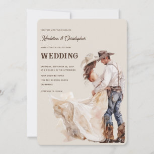 Western Ranch Wedding Invitation
