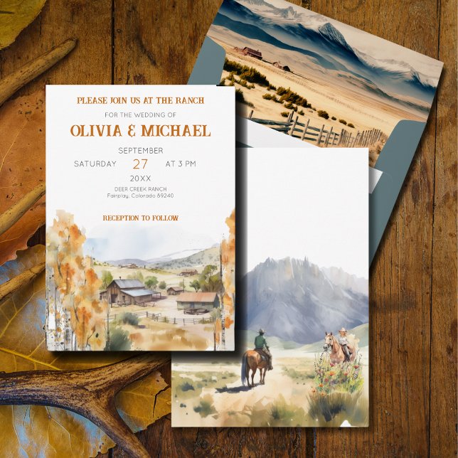 Western Ranch Wedding Invitation (Creator Uploaded)