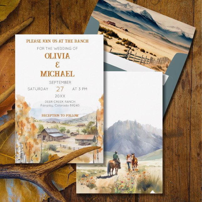 Western Ranch Wedding Invitation (Creator Uploaded)