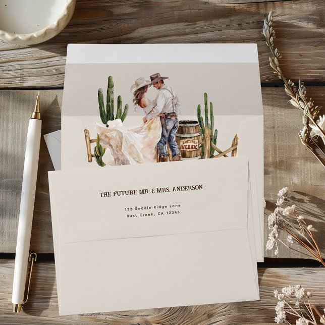 Western Ranch Wedding Invitation Envelope (Creator Uploaded)