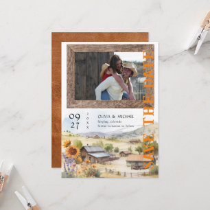 Western Ranch Wedding Save the Date