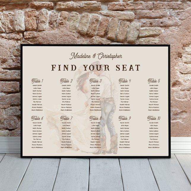 Western Ranch Wedding Seating Chart (Creator Uploaded)