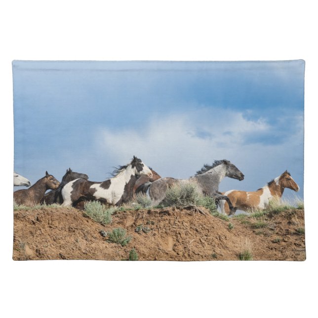 Western Range - Running Free Cloth Placemat (Front)