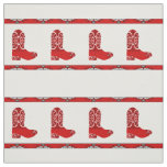 Western Red Bandana Cowboy Boot Fabric
