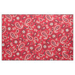 Western Red Paisley Fabric