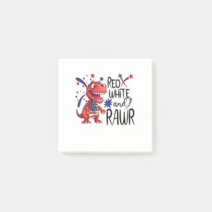 Western Red White Rawr Dinosaur  Post-it Notes