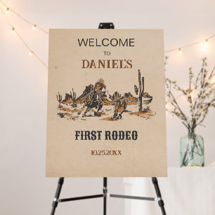 Western Rodeo 1st Birthday Foam Board