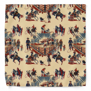 Western Rodeo Arena Cowboy Cowgirl Rodeo Events Bandana
