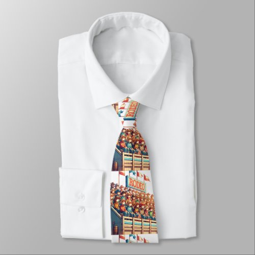 Western Rodeo Arena Grandstands Neck Tie