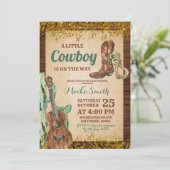 Western Rodeo Baby Shower Invitation (Standing Front)