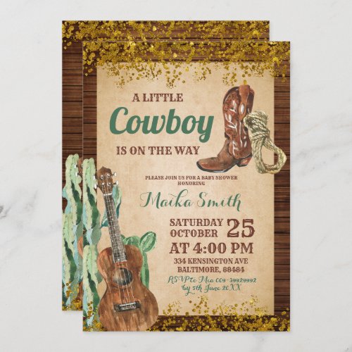 Western Rodeo Baby Shower Invitation
