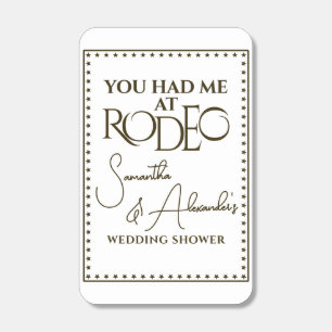 Western Rodeo Bridal Couples Wedding Shower Matchboxes
