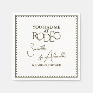 Western Rodeo Bridal Couples Wedding Shower Napkins