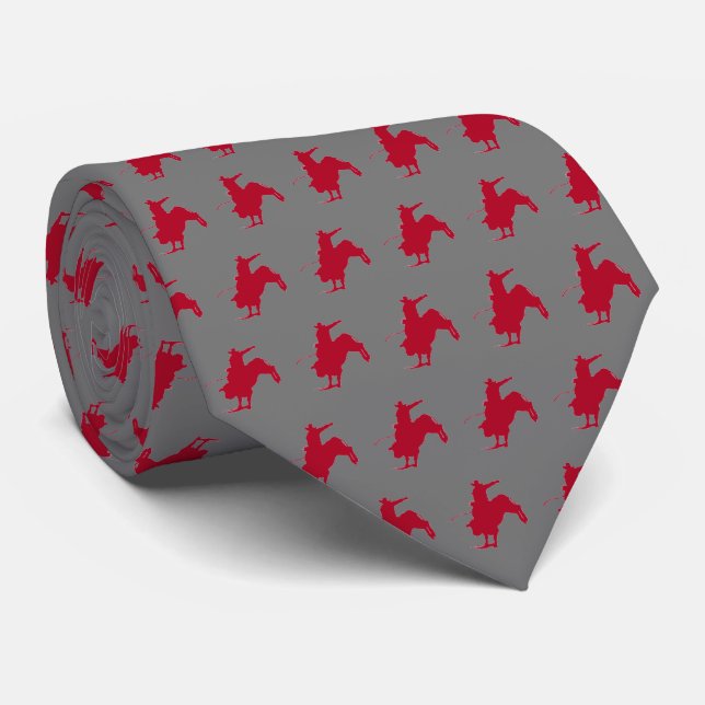 Western Rodeo Bull Rider  Neck Tie (Rolled)