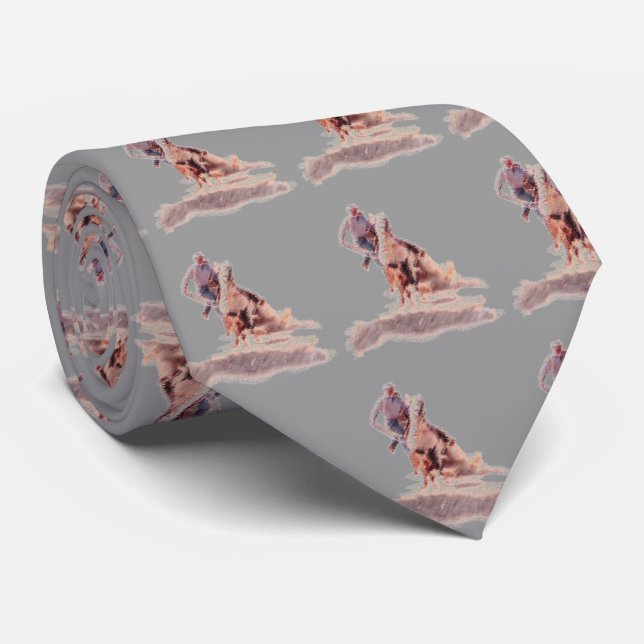 Western Rodeo Calf Roper Necktie (Rolled)