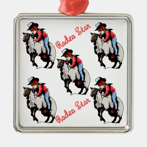 Western Rodeo Christmas Ornament Mutton Buster