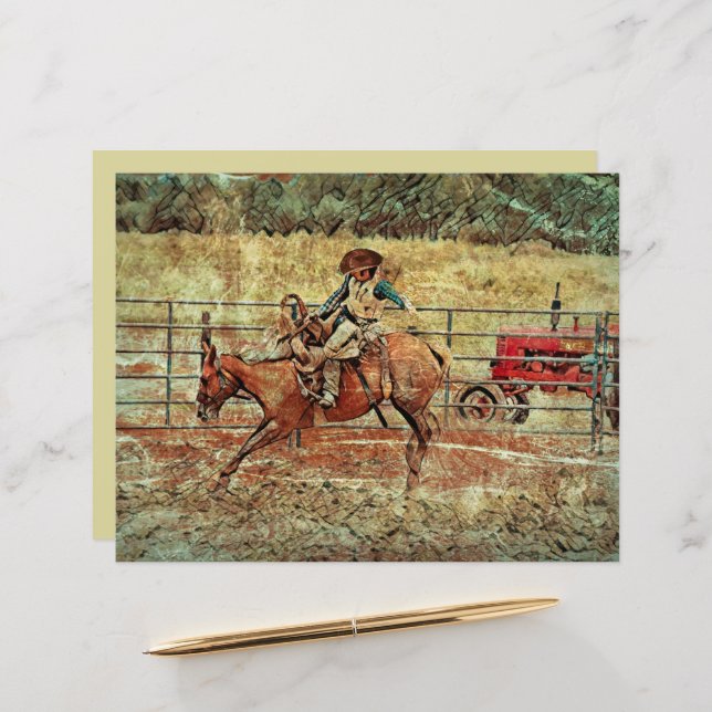 Western Rodeo Country Horse Riding Texture (Front/Back In Situ)