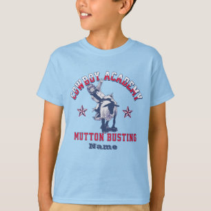Western Rodeo Cowboy Academy Mutton Busting Custom T-Shirt