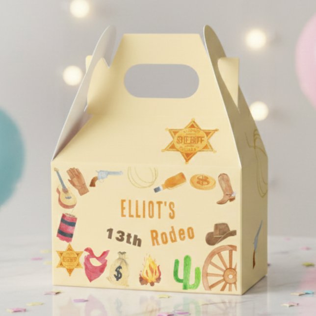 Western rodeo cowboy birthday favor boxes (Creator Uploaded)