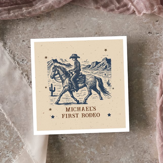 Western Rodeo Cowboy Birthday Napkins (Creator Uploaded)