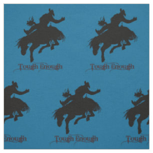 Western Rodeo Cowboy Bronc Riding Fabric