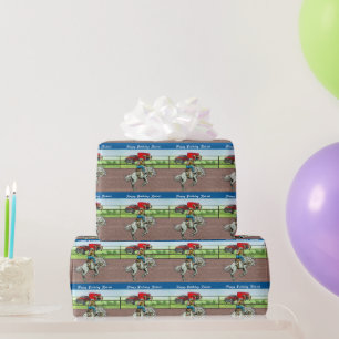 Western Rodeo Cowboy  Bronc Riding Personalized Wrapping Paper