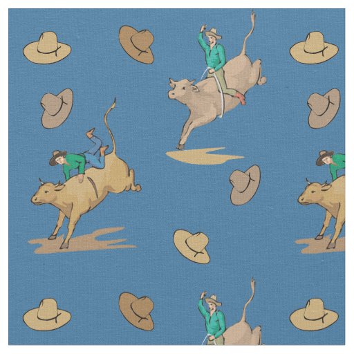 Western Rodeo Cowboy Bull Riding Cowboy Hats Fabri Fabric
