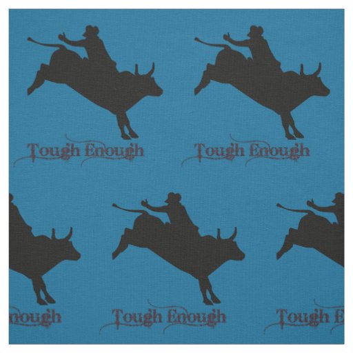 Western Rodeo Cowboy Bull Riding Fabric