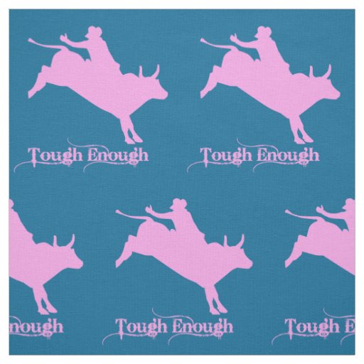 Western Rodeo Cowboy Bull Riding Fabric