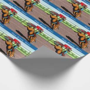Western Rodeo Cowboy Bull Riding Personalized Wrapping Paper