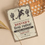 Western Rodeo Cowboy First Rodeo Birthday Invitation