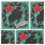Western Rodeo Cowboy Mutton Bustin" Faux Leather Fabric