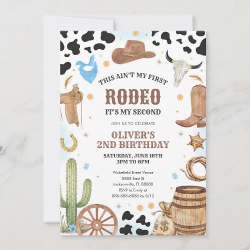 Western Rodeo Cowboy Second Rodeo 2nd Birthday