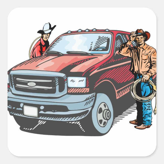 Western Rodeo Cowboy Stickers (Front)