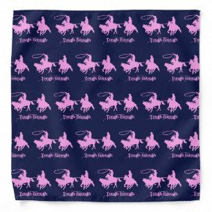 Western Rodeo Cowboys Team Roping Tough Enough Bandana